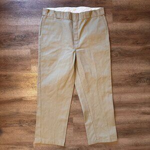 Dickies Chinos Mens 37x28 Beige Tan Cotton Polyester Work Pants